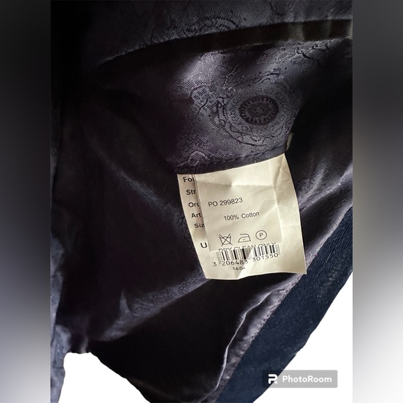 Men retro blue blazer corduroy jacket - Picture 8 of 11